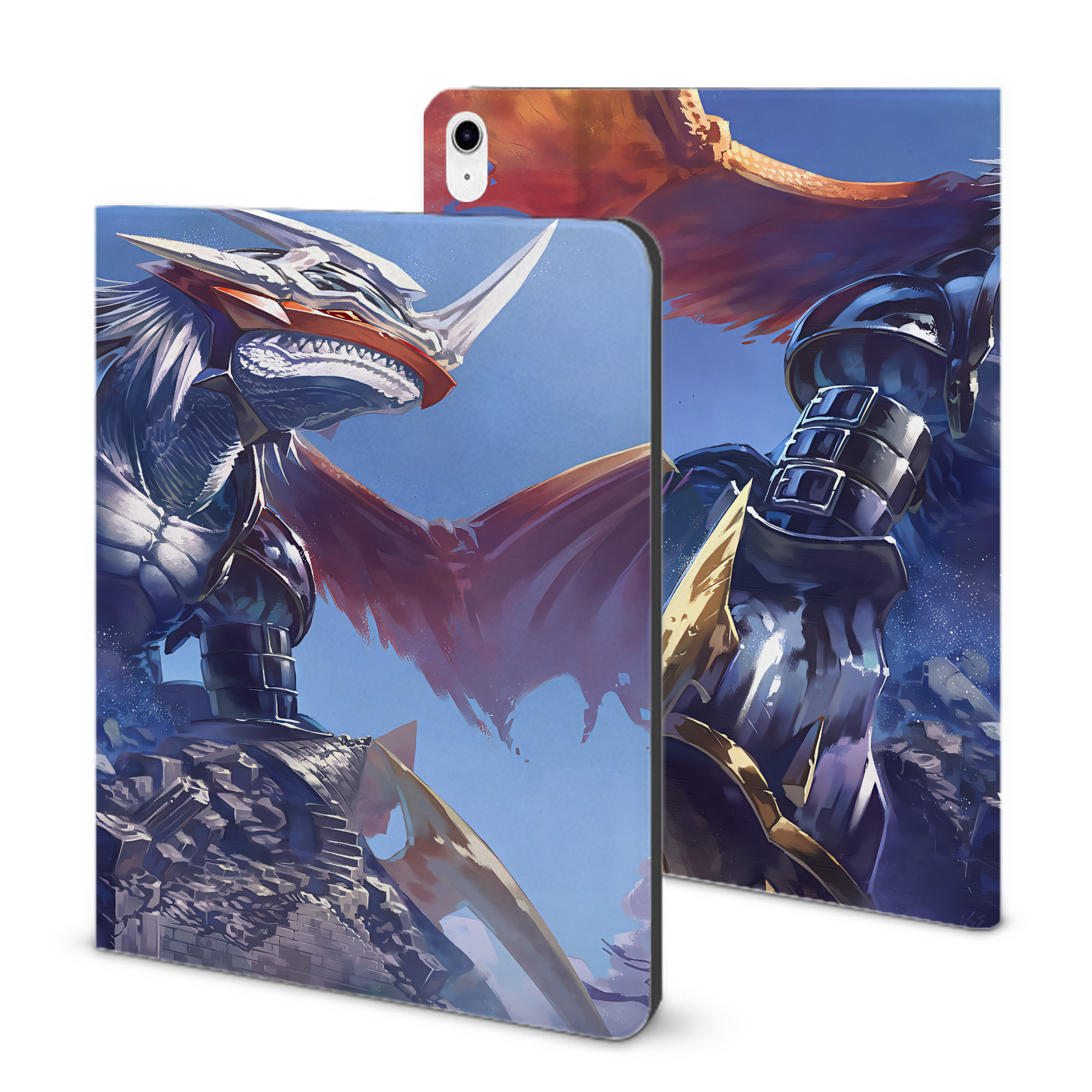 （画像用） Digimon デジタルモンスター/デジモン IPad ケース ブック型 PUレザー TPU 耐衝撃 軽量 薄型 ペン収納なし 全面保護 IPad 各モデル対応